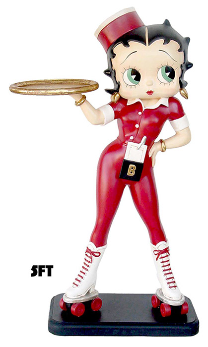 Betty Boop Rollerskate Waitress Display Figure Large